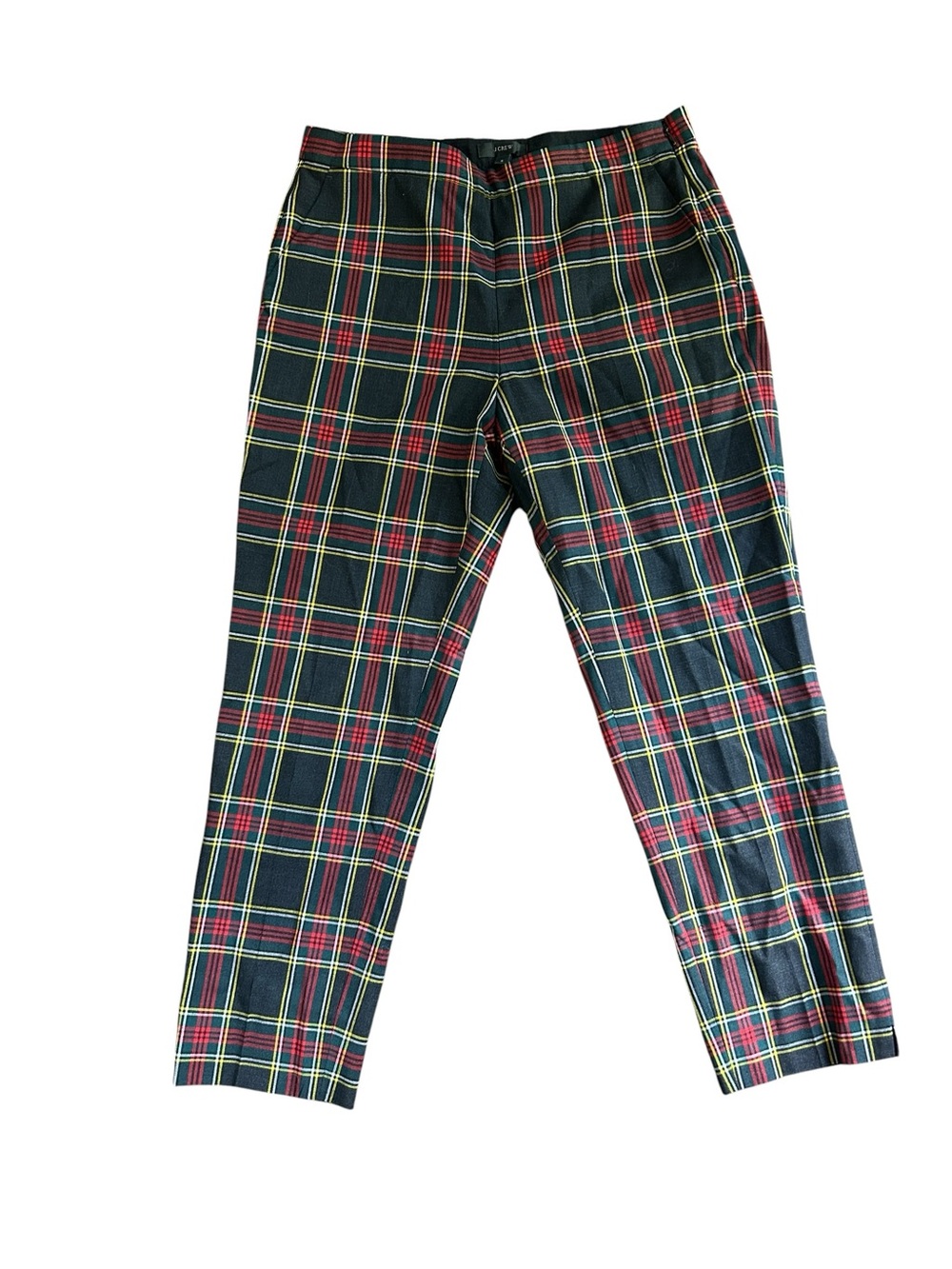 J. Crew Women’s Straight Leg Wool Tartan Pants size 8